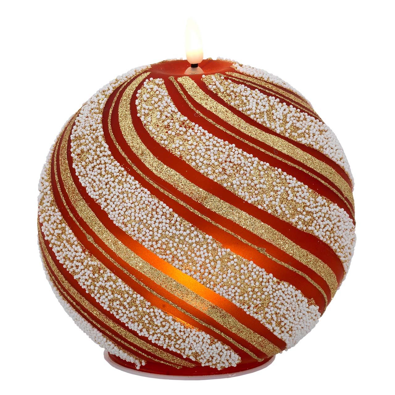 SFERA D.15 CON LED E FIAMMELLA